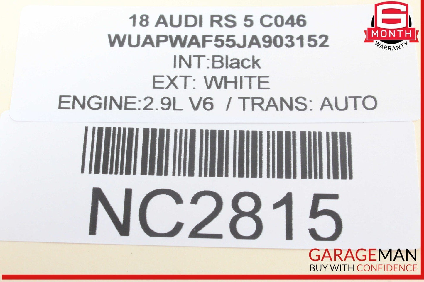 17-24 Audi RS5 S5 A4 Interior Rear View Mirror Auto Dimming Compass 8W0857511B