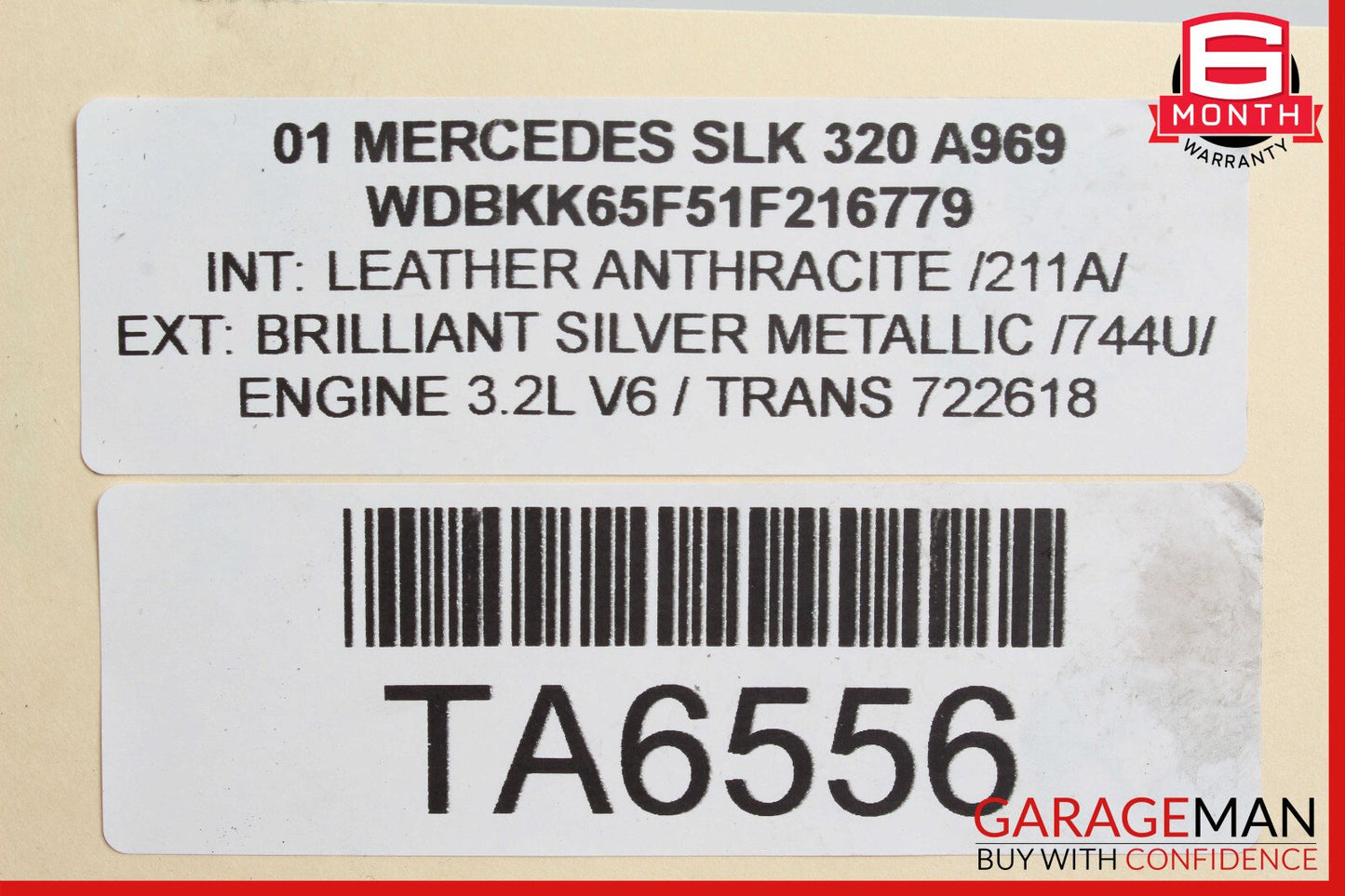01-04 Mercedes R170 SL320 SLK32 Power Steering Rack Gear Box Gearbox OEM
