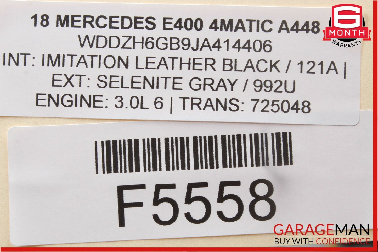 16-18 Mercedes W213 E400 Air Suspension Control Module 2139000018 OEM