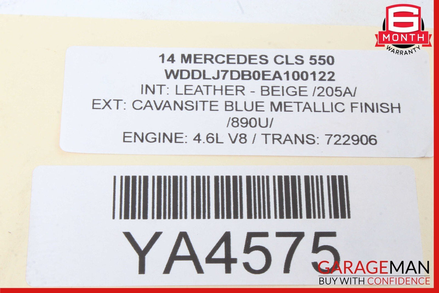 12-18 Mercedes W218 CLS500 Rear Left Side Quarter Door Window Auto Glass OEM