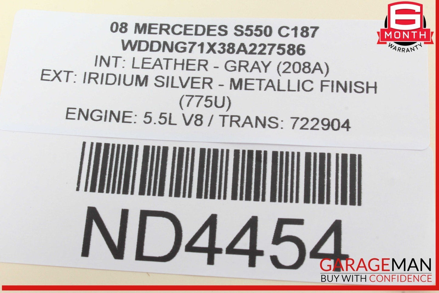 07-14 Mercedes W221 S550 Rear Left or Rear Right Side Tie Rod Lower Control Arm