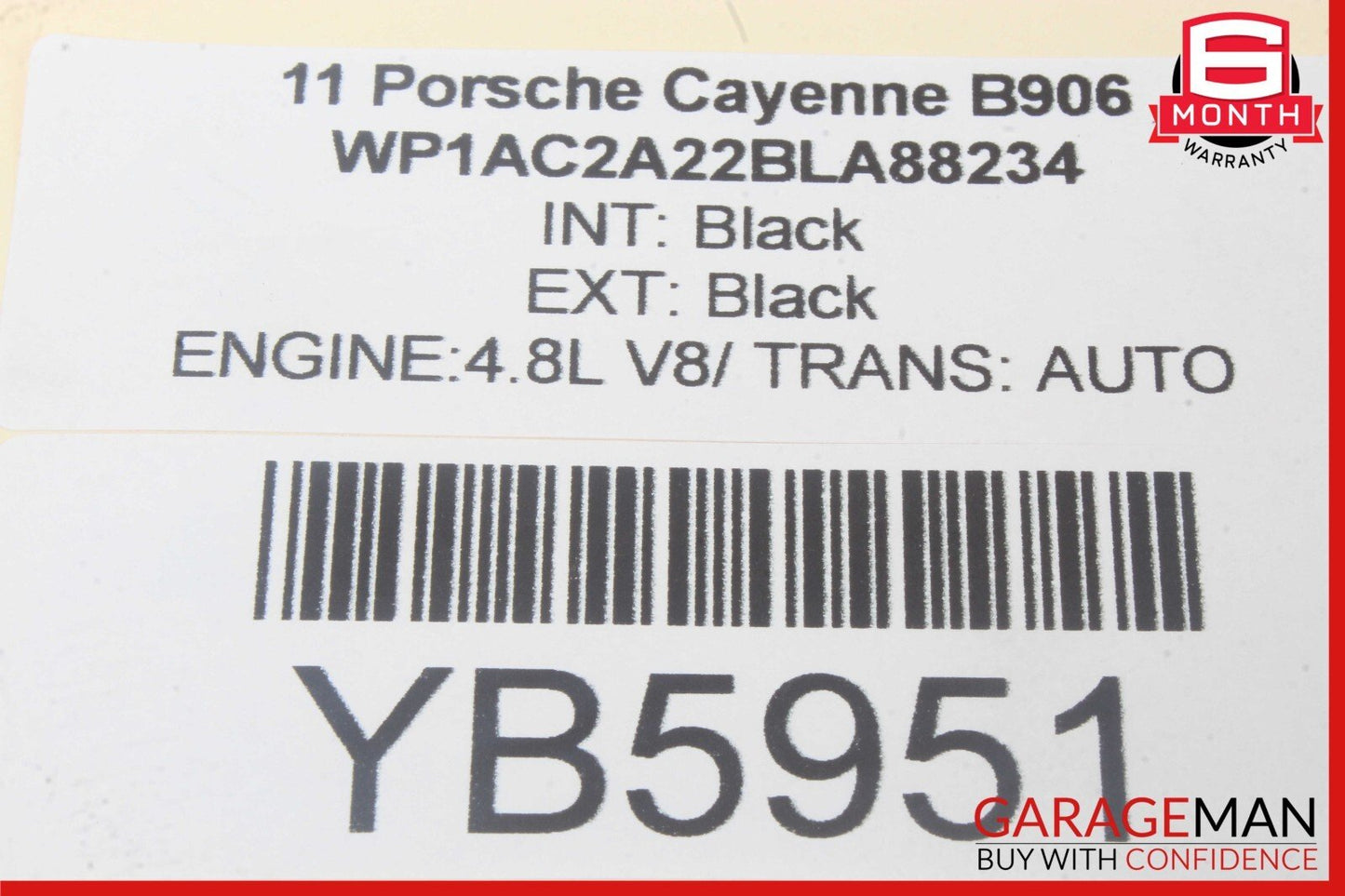 11-18 Porsche Cayenne 958 S Rear Left Side Door Window Regulator Motor Unit OEM