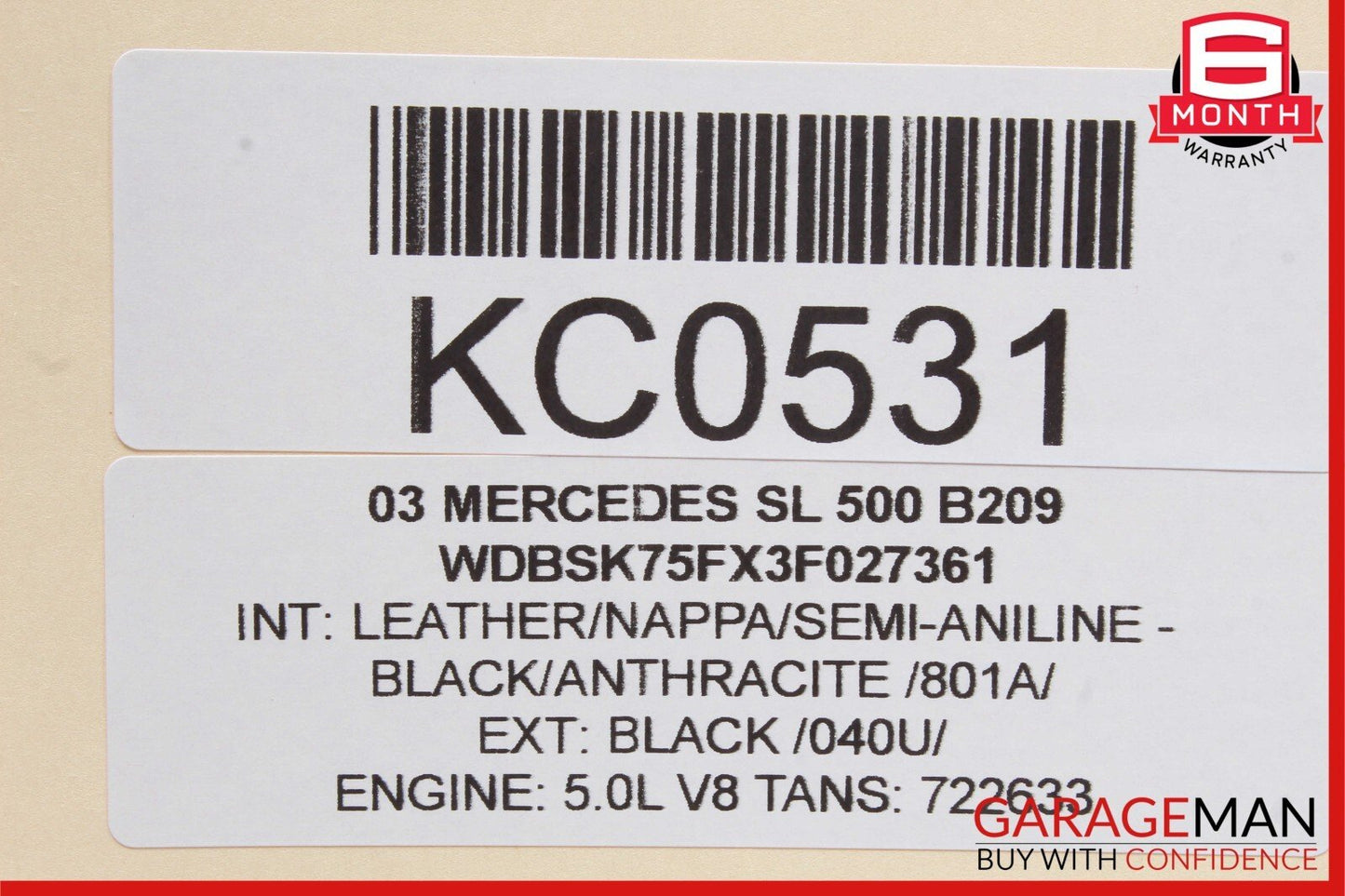 00-08 Mercedes R230 SL500 S430 Anti Theft Control Alarm Module 2118209126 OEM