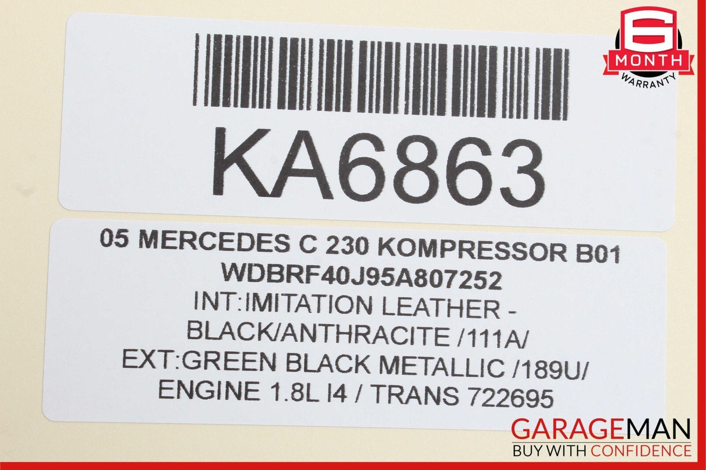 01-07 Mercedes W203 C230 Kompressor Rear Right Side Door Lock Latch Actuator OEM
