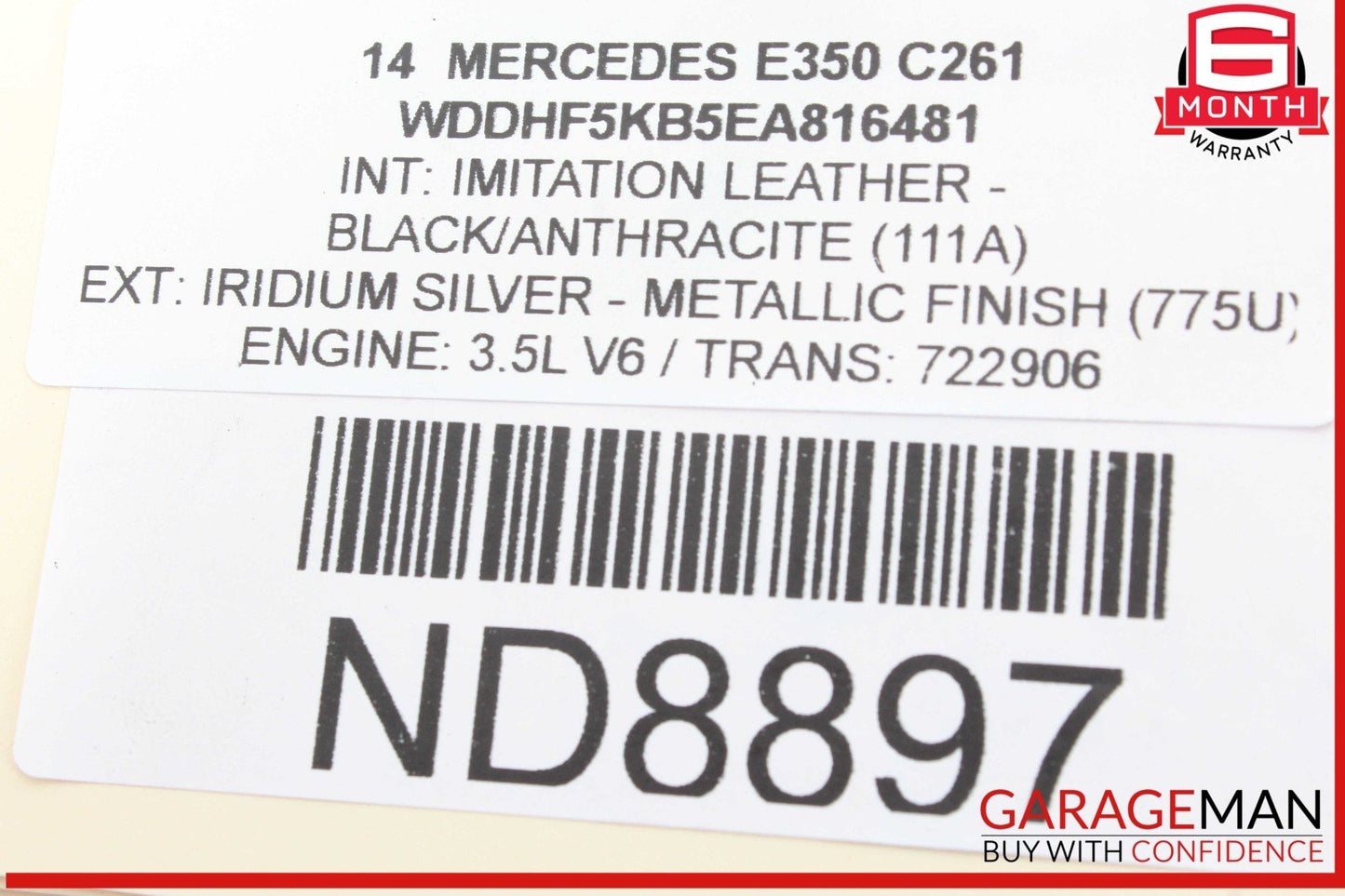 08-17 Mercedes W212 E350 C250 Front Right Passenger Upper Control Arm RWD OEM