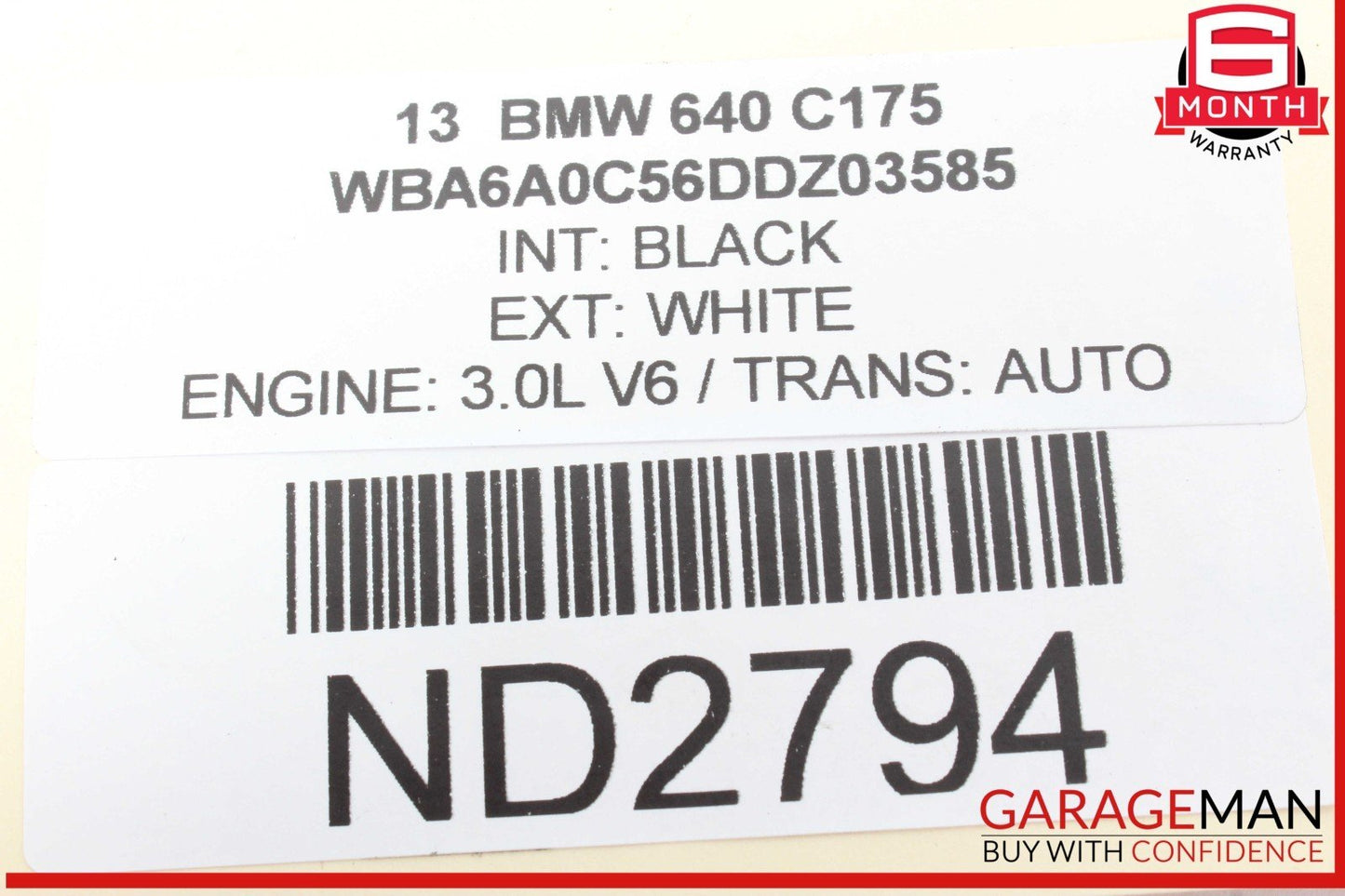 12-18 BMW 640i 650i Rear Right Passenger Side Door Lock Latch Actuator 7202148