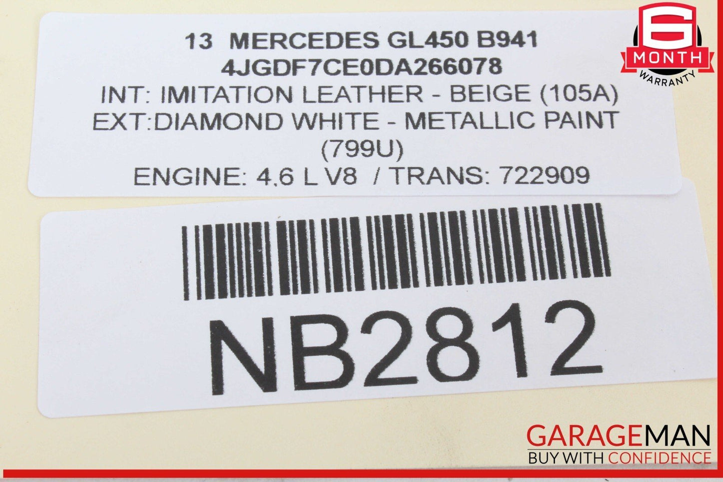 12-16 Mercedes X166 GL450 Front Left Exterior Door Handle OEM