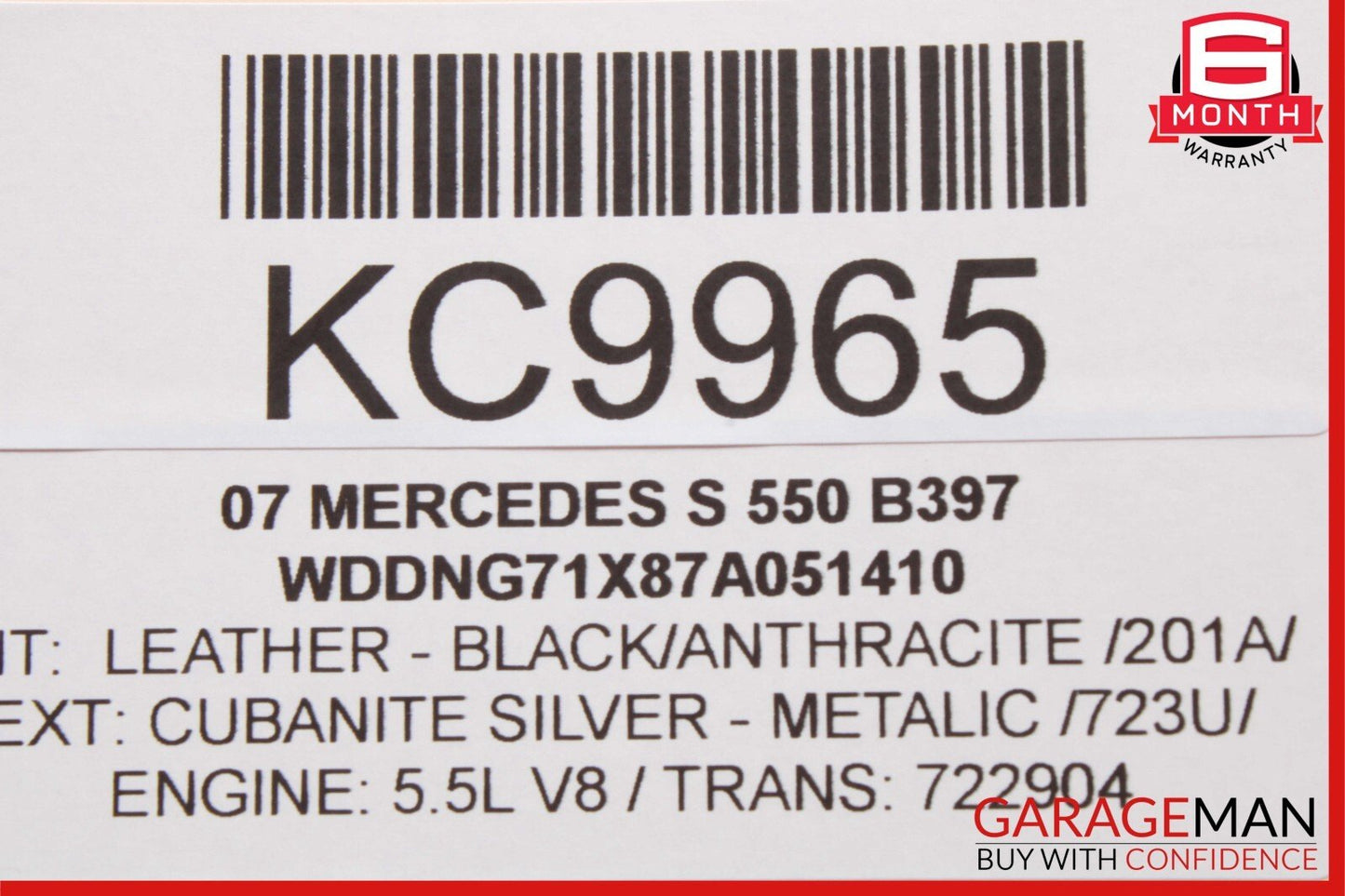07-14 Mercedes W221 S550 CL550 Headlight Fog Light Switch Control Module OEM
