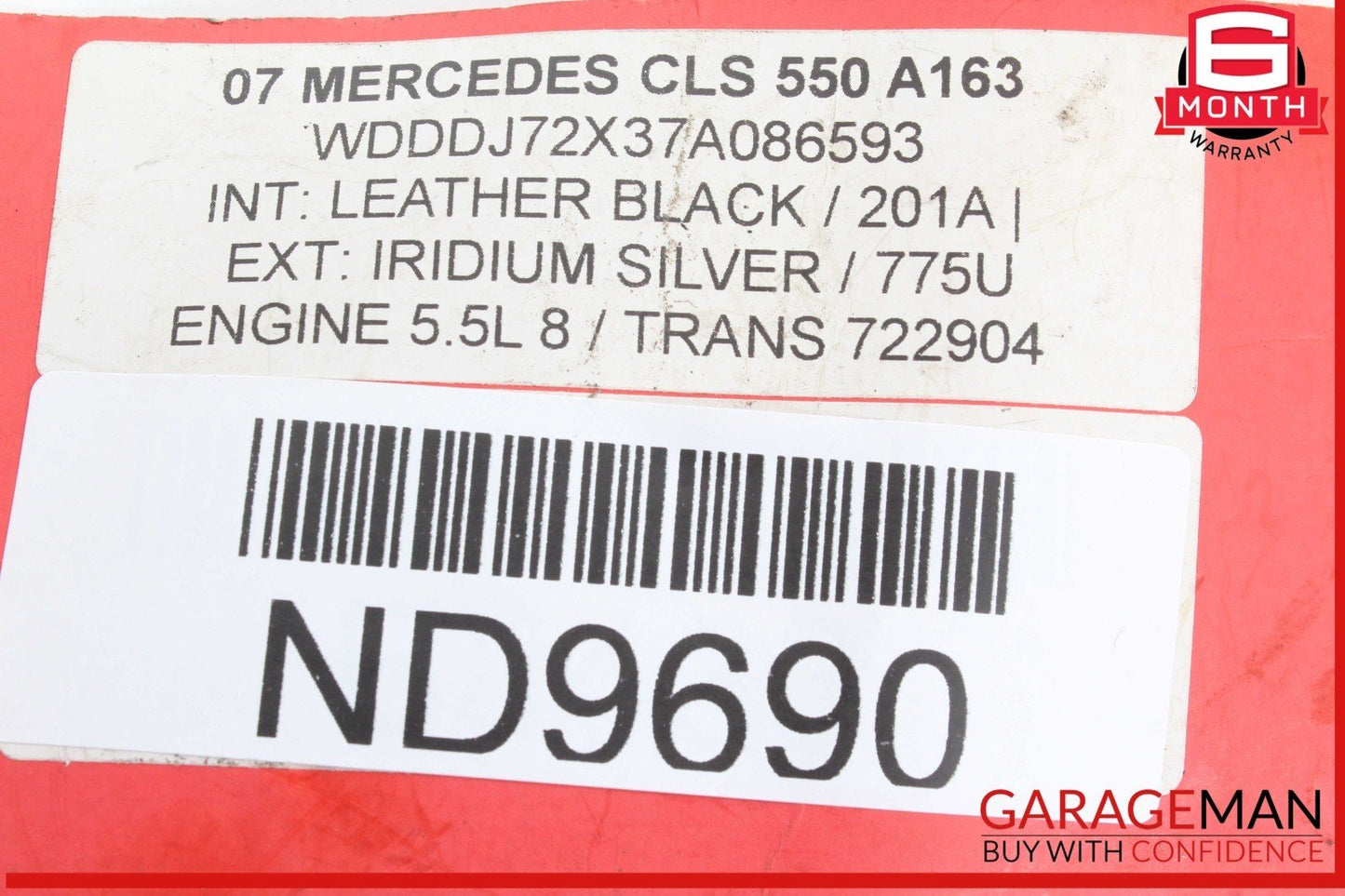 06-11 Mercedes W219 CLS550 CLS500 Front Right Door Control Module 2198200726 OEM