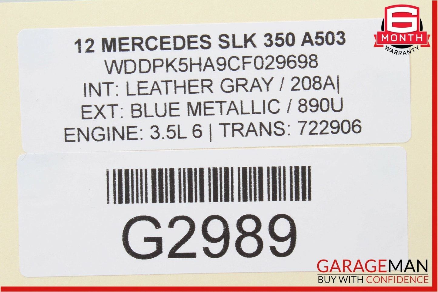 12-16 Mercedes R172 SLK300 SLK350 Keyless Go Entry Control Module Unit OEM