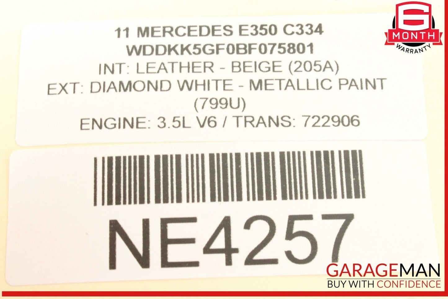 07-18 Mercedes W212 E350 Rear Left or Right Side CV Axle Half Shaft Driveshaft