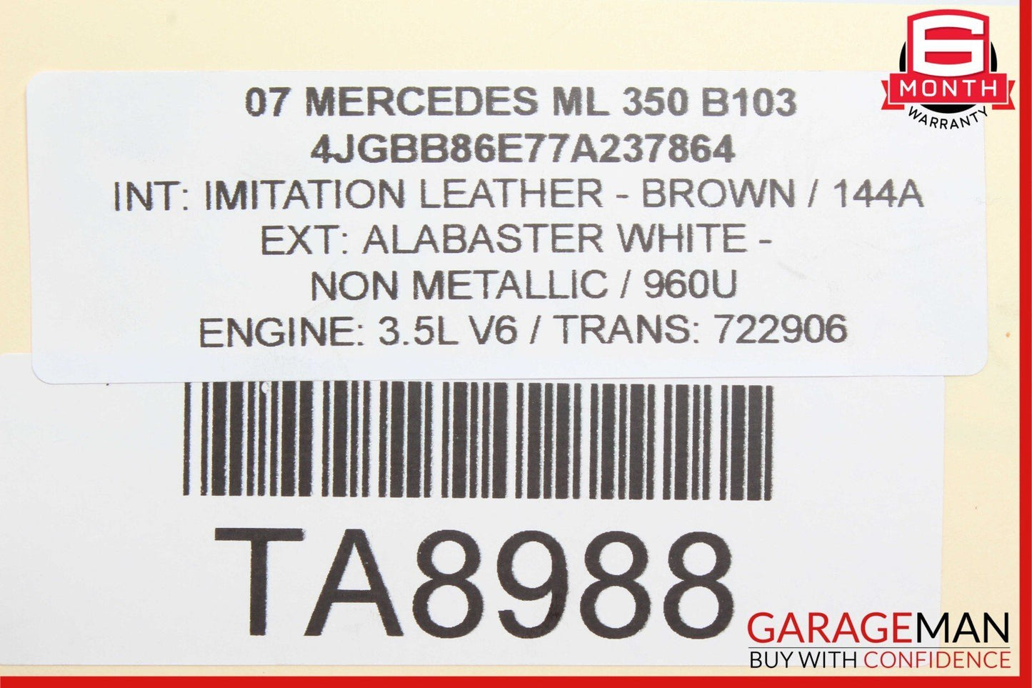 03-11 Mercedes W164 ML350 C350 SLK350 Bosch Engine Starter Motor 0061510501 OEM