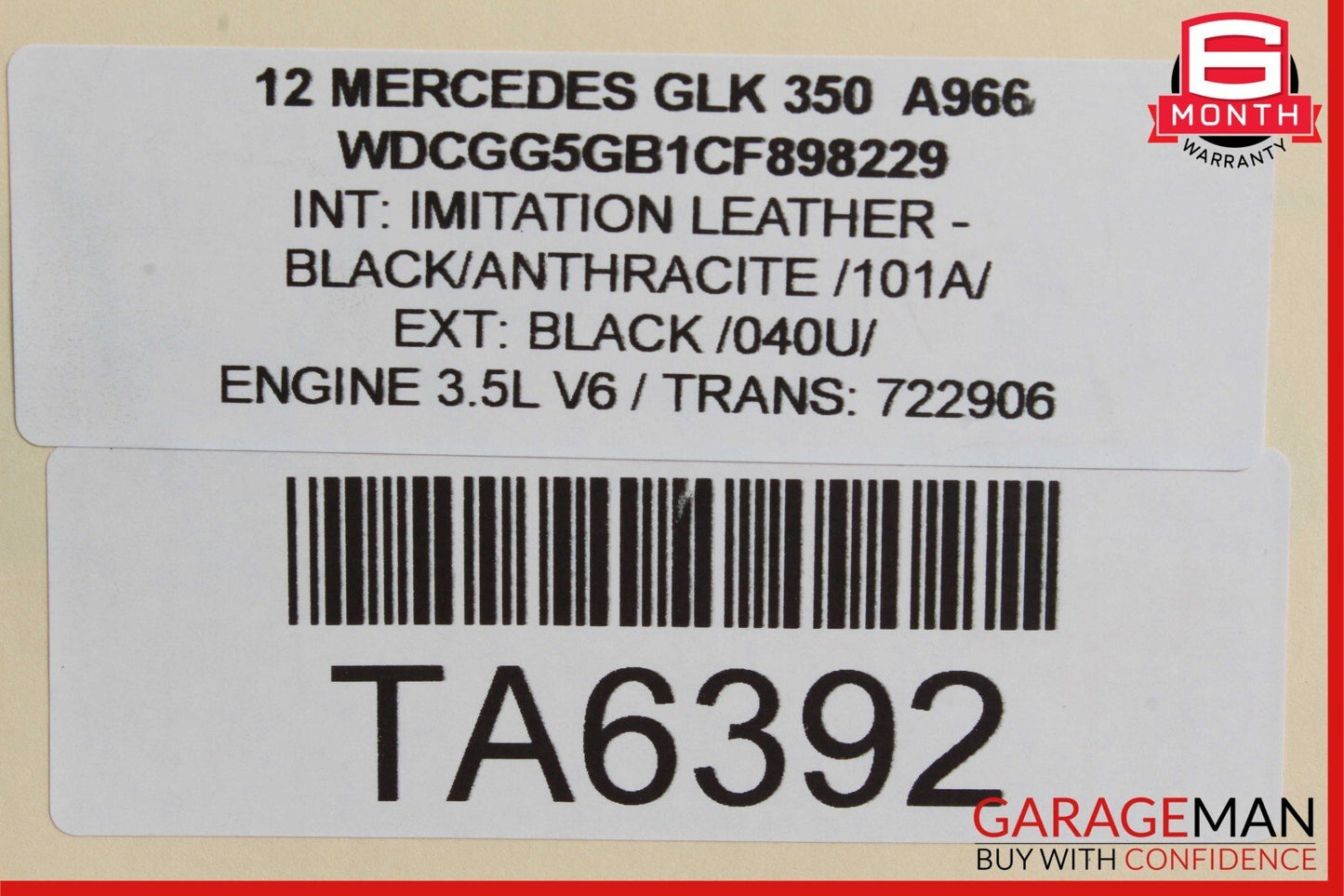 06-12 Mercedes X204 GLK350 Front Right Passenger Side Bumper Fog Light Lamp OEM