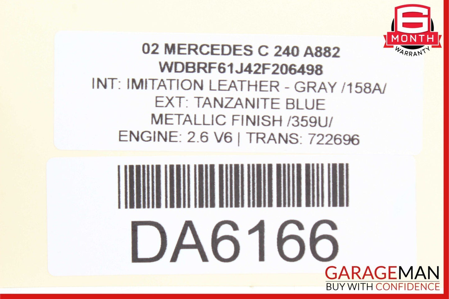 01-07 Mercedes W203 C240 Rear Right & Left Side Shock Absorber Spring Set OEM