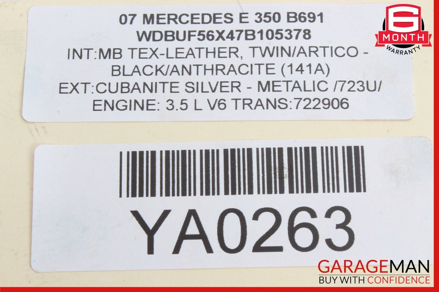 03-11 Mercedes W211 E350 E550 E63 Front Right Lower Rearward Control Arm OEM