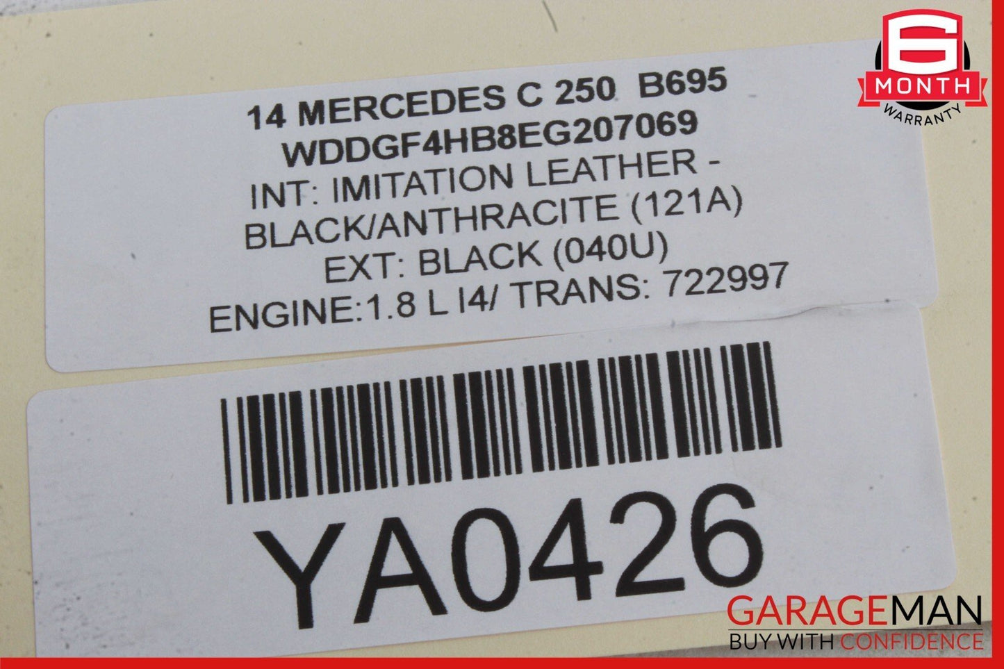 08-14 Mercedes W204 C350 C63 AMG Sedan Rear Left Door Window Regulator Motor OEM