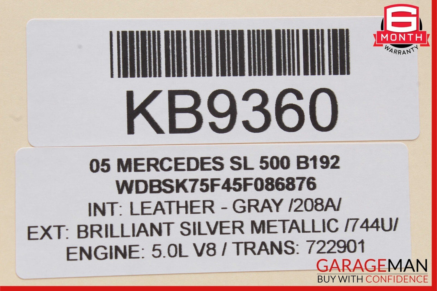 03-06 Mercedes R230 SL500 S600 SL55 AMG Voice Control Module Unit 2208206285 OEM