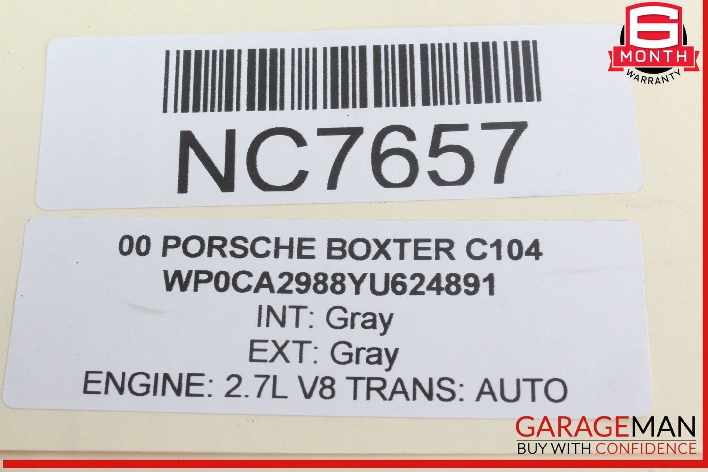 97-05 Porsche Boxster 986 Carrera 996 Rear Left or Right Lower Control Arm Track