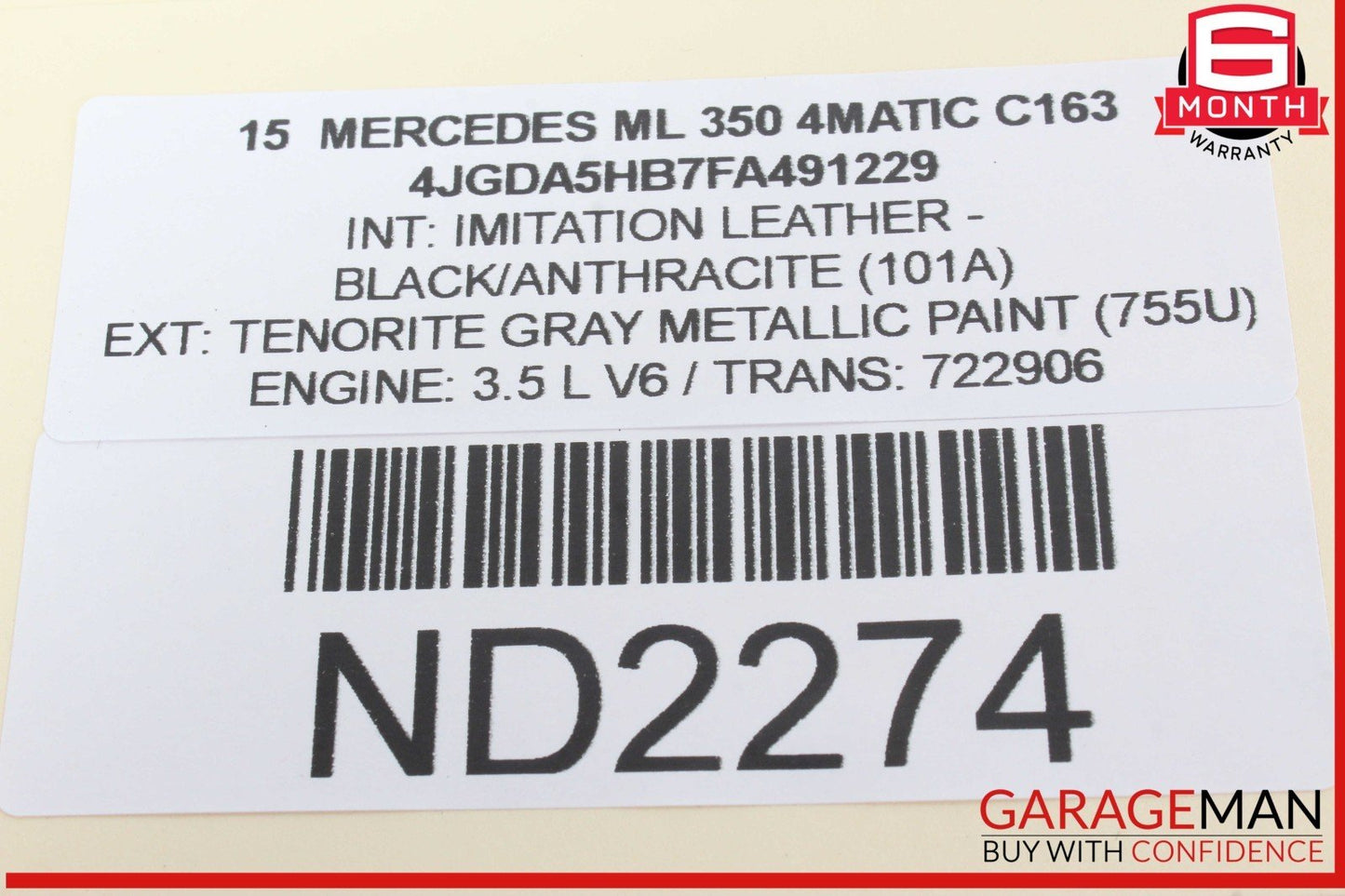 12-15 Mercedes W166 ML350 4MATIC Rear Left or Right Sway Stabilizer Bar Link OEM