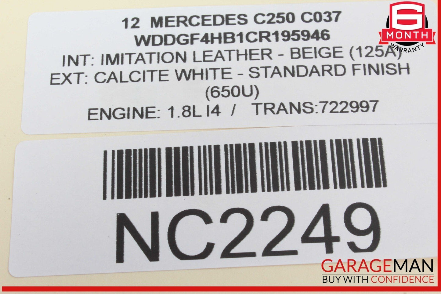 12-14 Mercedes W204 C250 C300 Front / Rear Right Side Exterior Door Handle OEM