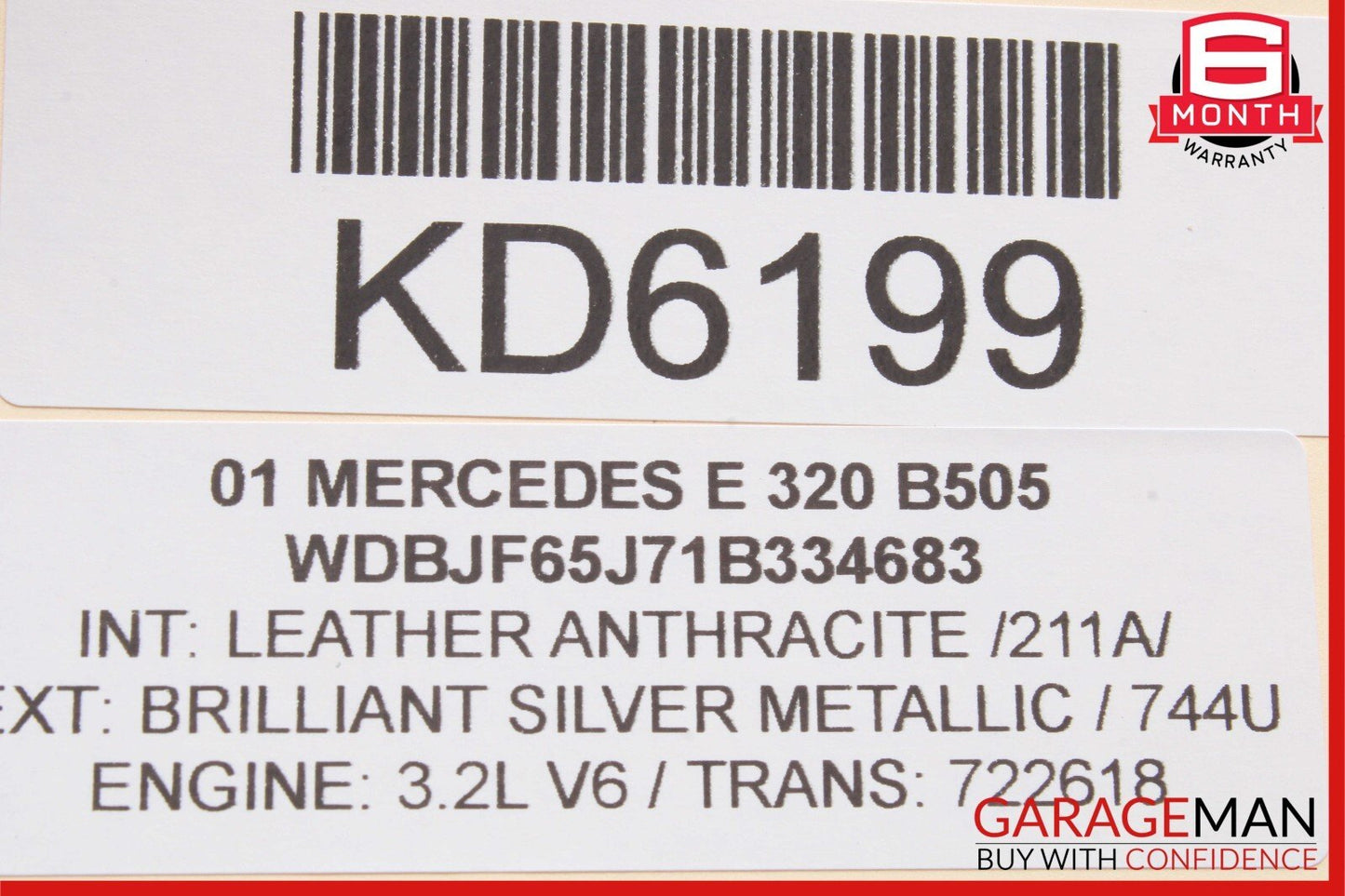 98-03 Mercedes W210 E320 CLK320 Yaw Acceleration Rate Sensor 0265005230 OEM