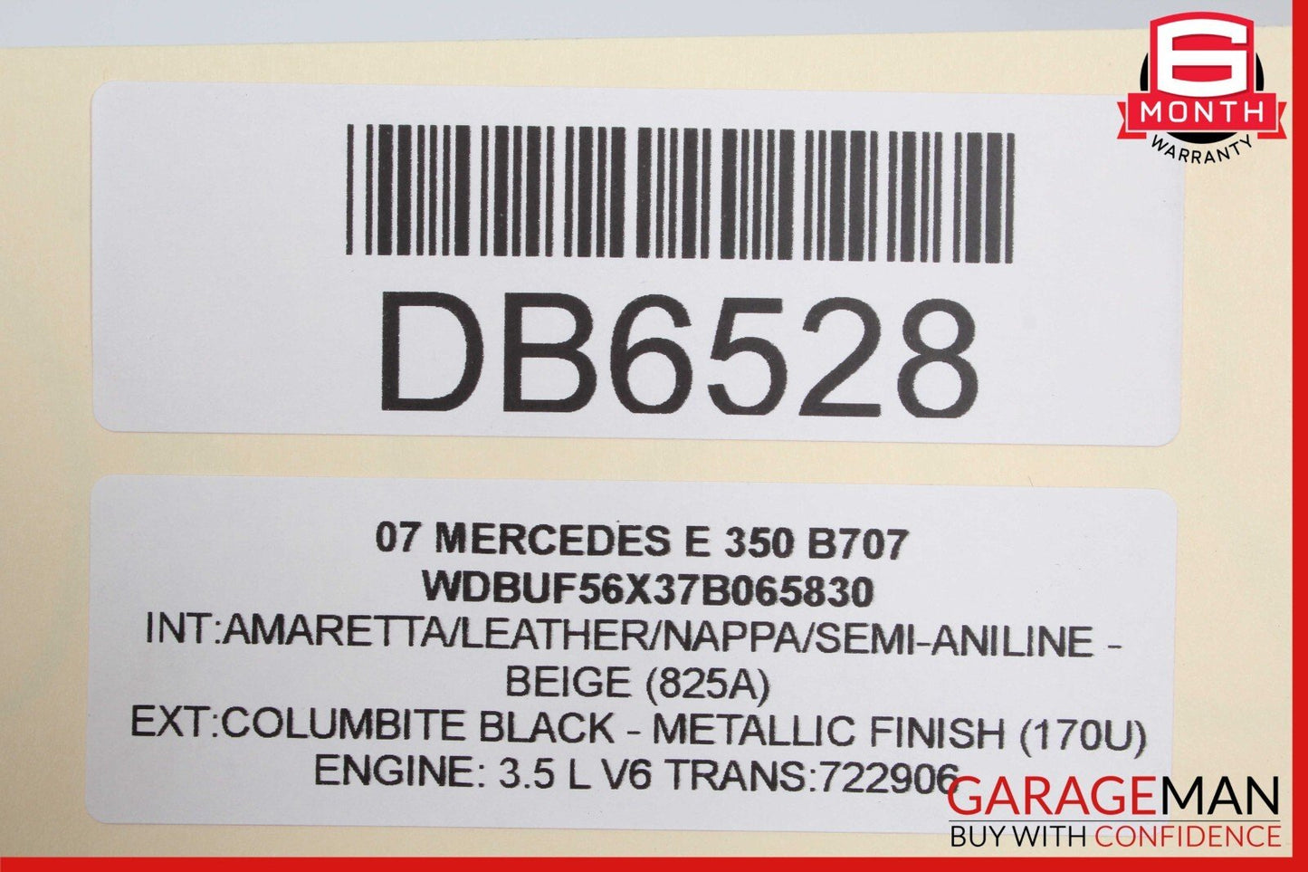 07-09 Mercedes W211 E350 E550 Front Right Side Lower Bottom Seat Cushion OEM