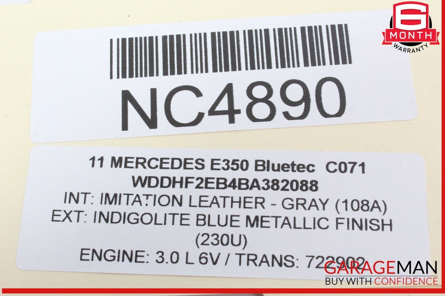 10-13 Mercedes W212 E350 Bluetec Rear Right Side Inner Tail Light Lamp OEM
