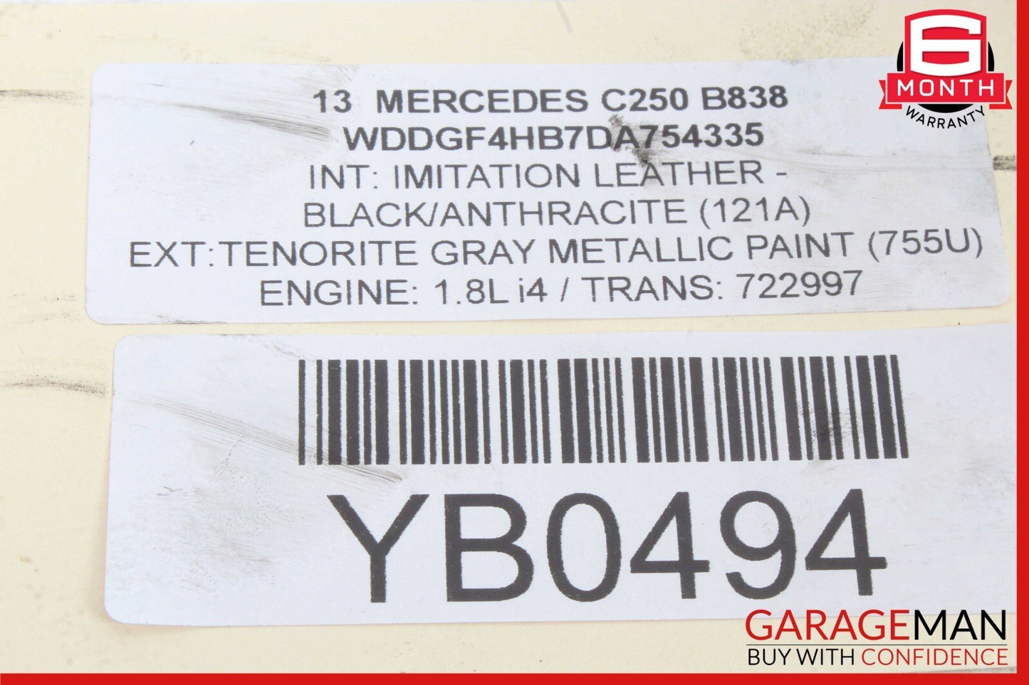 12-15 Mercedes W204 C250 SLK250 1.8L Engine Motor Valve Cover 2710161406 OEM