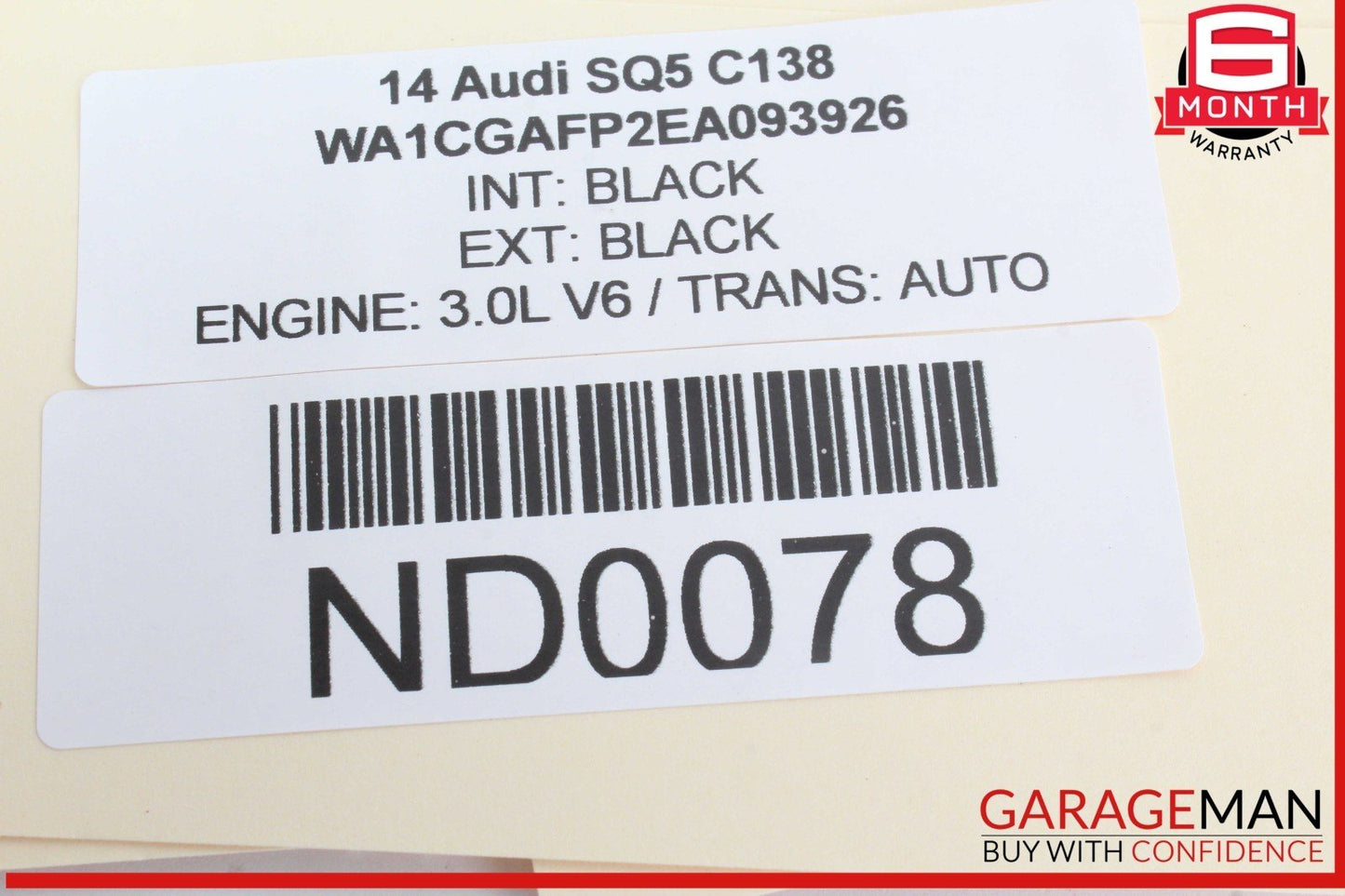 14-17 Audi SQ5 Rear Trunk Release Handle w/ Rear View Back Up Camera OEM