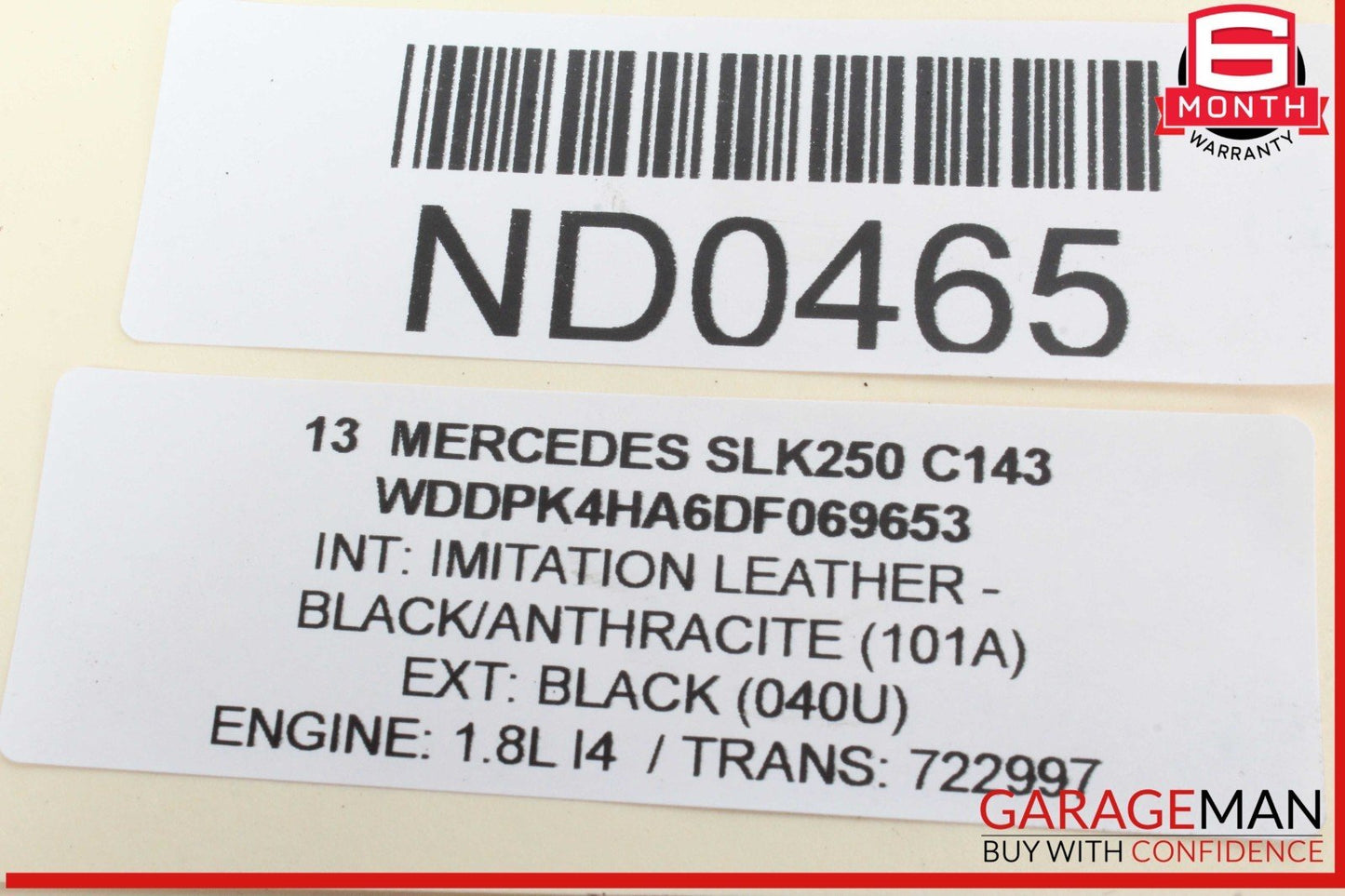 12-15 Mercedes R172 SLK250 C250 Engine Starter Motor 0051513901 OEM