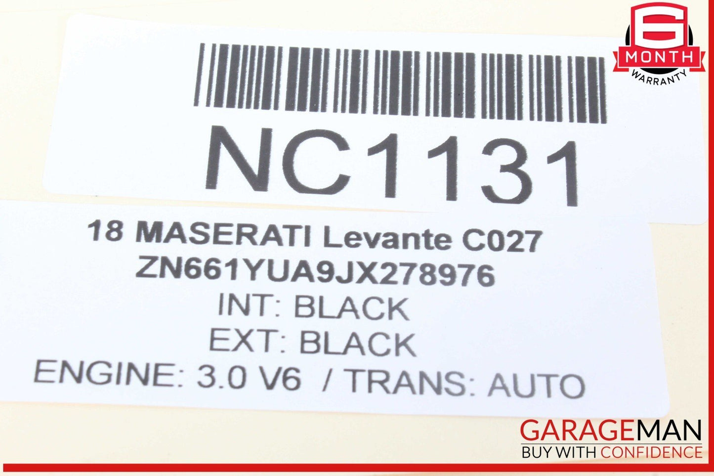 17-20 Maserati Levante S M161 Rear Left or Rear Right Side Seatbelt Black OEM