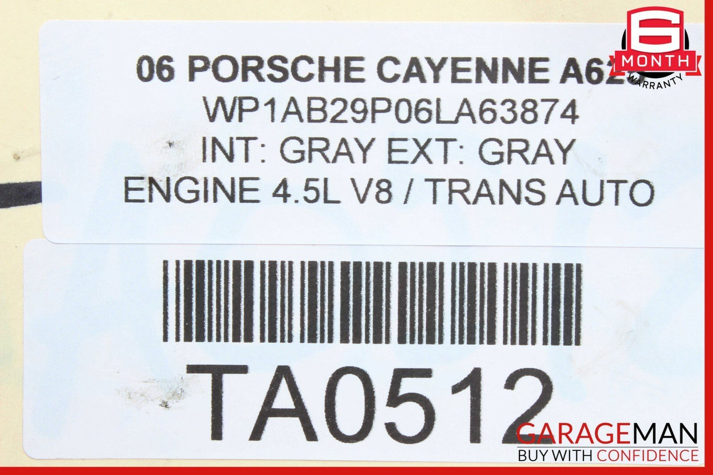 03-06 Porsche Cayenne S 955 Sachs Rear Shock Absorber Spring Strut Assembly