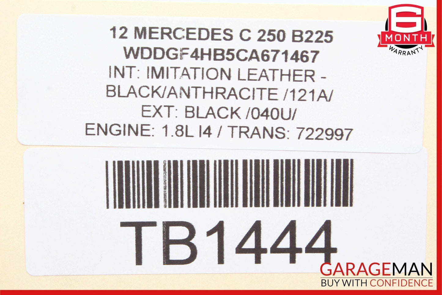12-15 Mercedes W204 C250 SLK250 A/C AC Air Conditioning Compressor Pump Assembly
