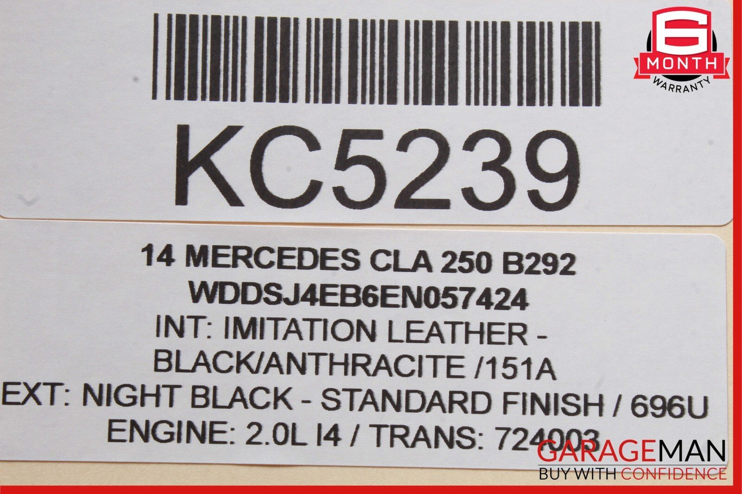 14-18 Mercedes W117 CLA250 Ignition Switch Module Unit 2469058501 OEM