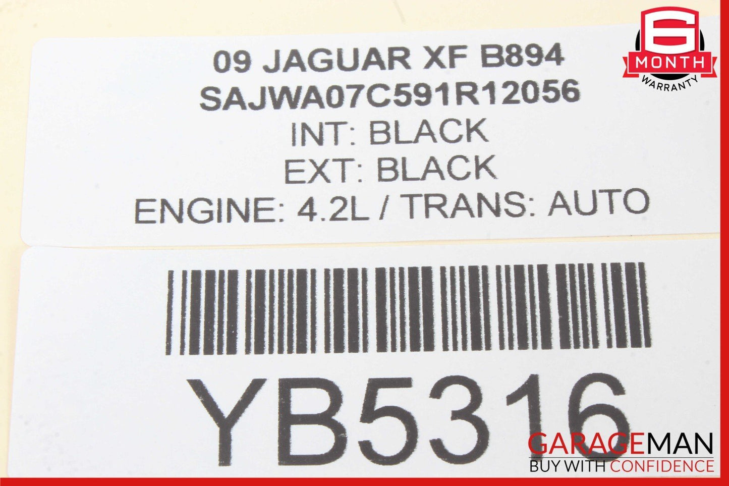 09-15 Jaguar XF Front Right Side Door Window Regulator Motor OEM