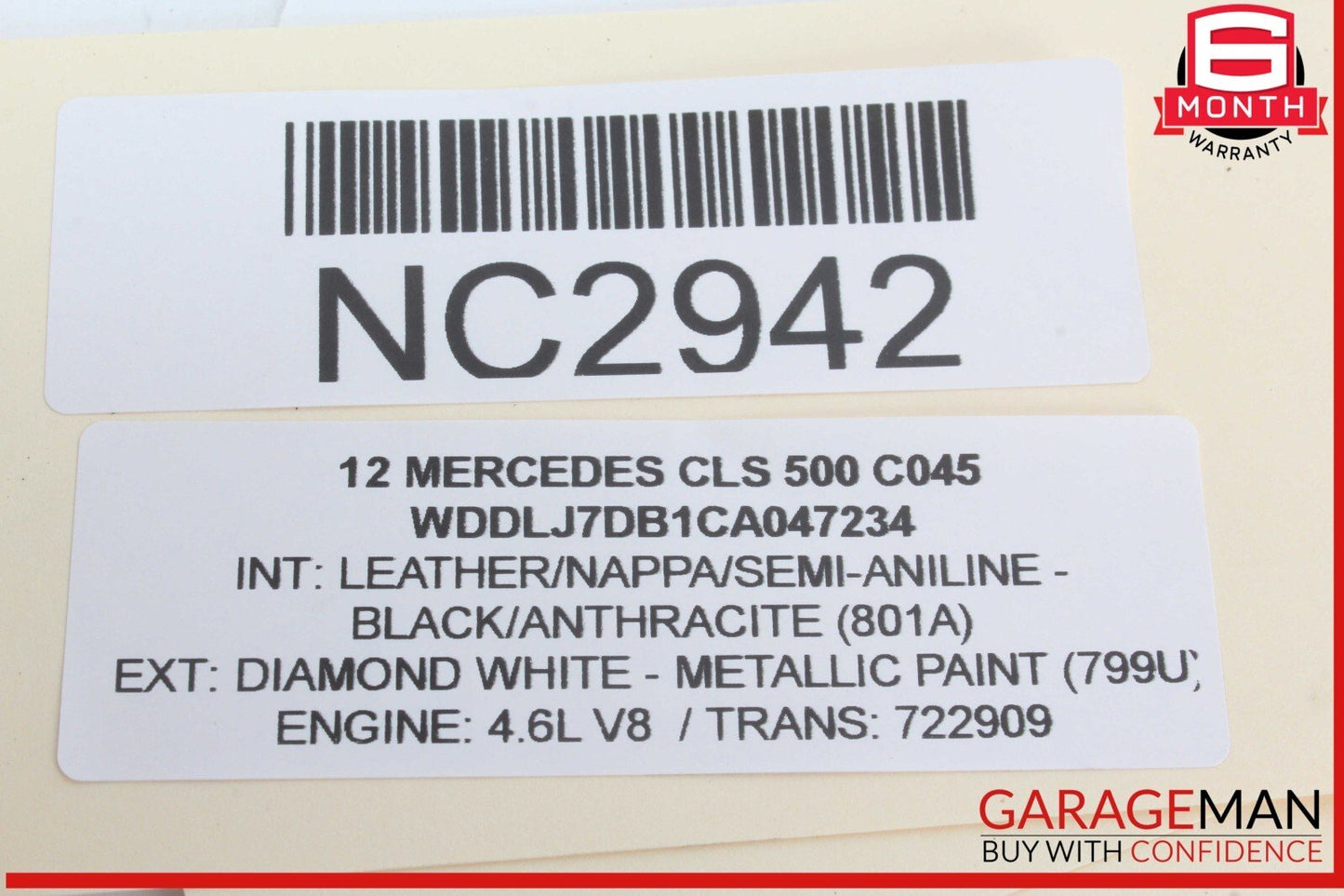 12-18 Mercedes W218 CLS500 E350 CLS400 Overhead Dome Light 2129002106 OEM