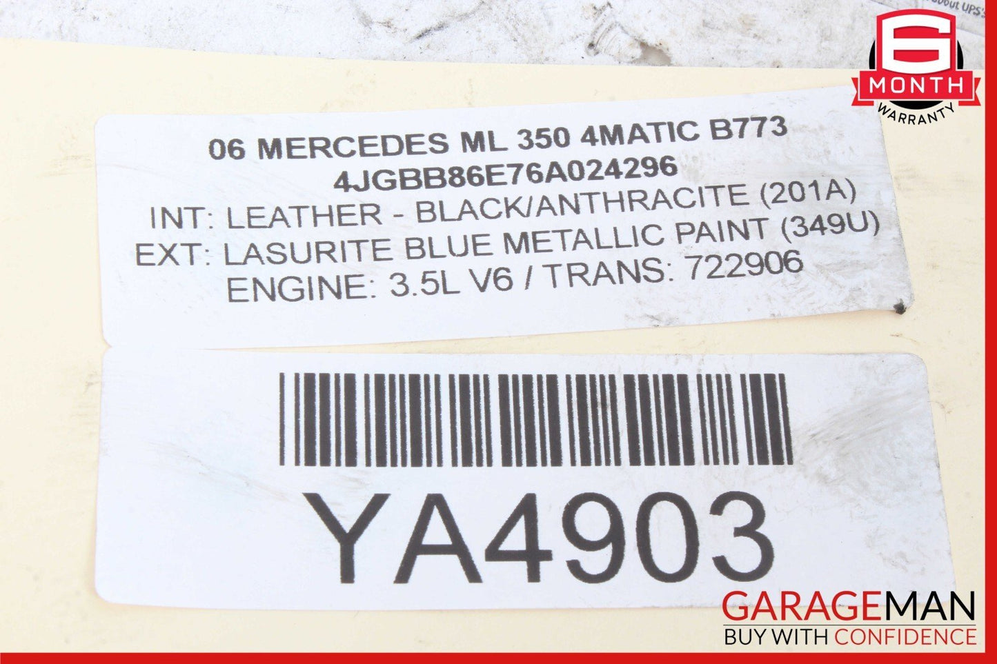 06-13 Mercedes W164 ML350 Right Side Engine Motor Cylinder Head Valve Cover OEM