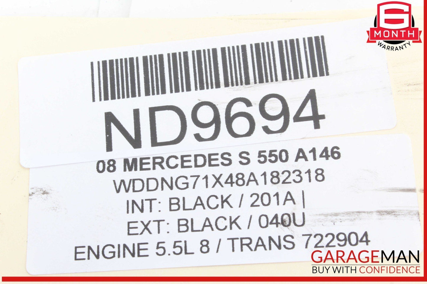 05-15 Mercedes W221 S550 Left Air Pump Check Valve EGR Emission 0021407460 OEM