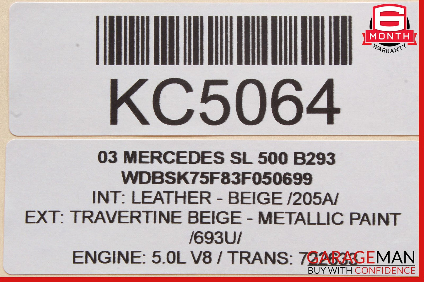 00-12 Mercedes R230 SL500 CL500 S430 Rear Seat Vacuum Pump Reservoir Tank OEM