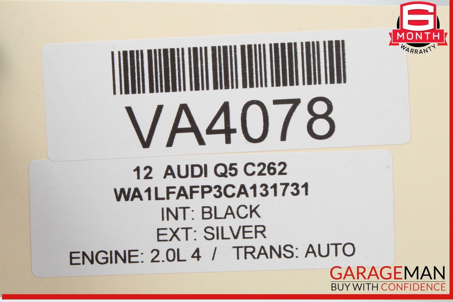 09-17 Audi Q5 Front Right Passenger Side Seat Occupant Detection Sensor Module
