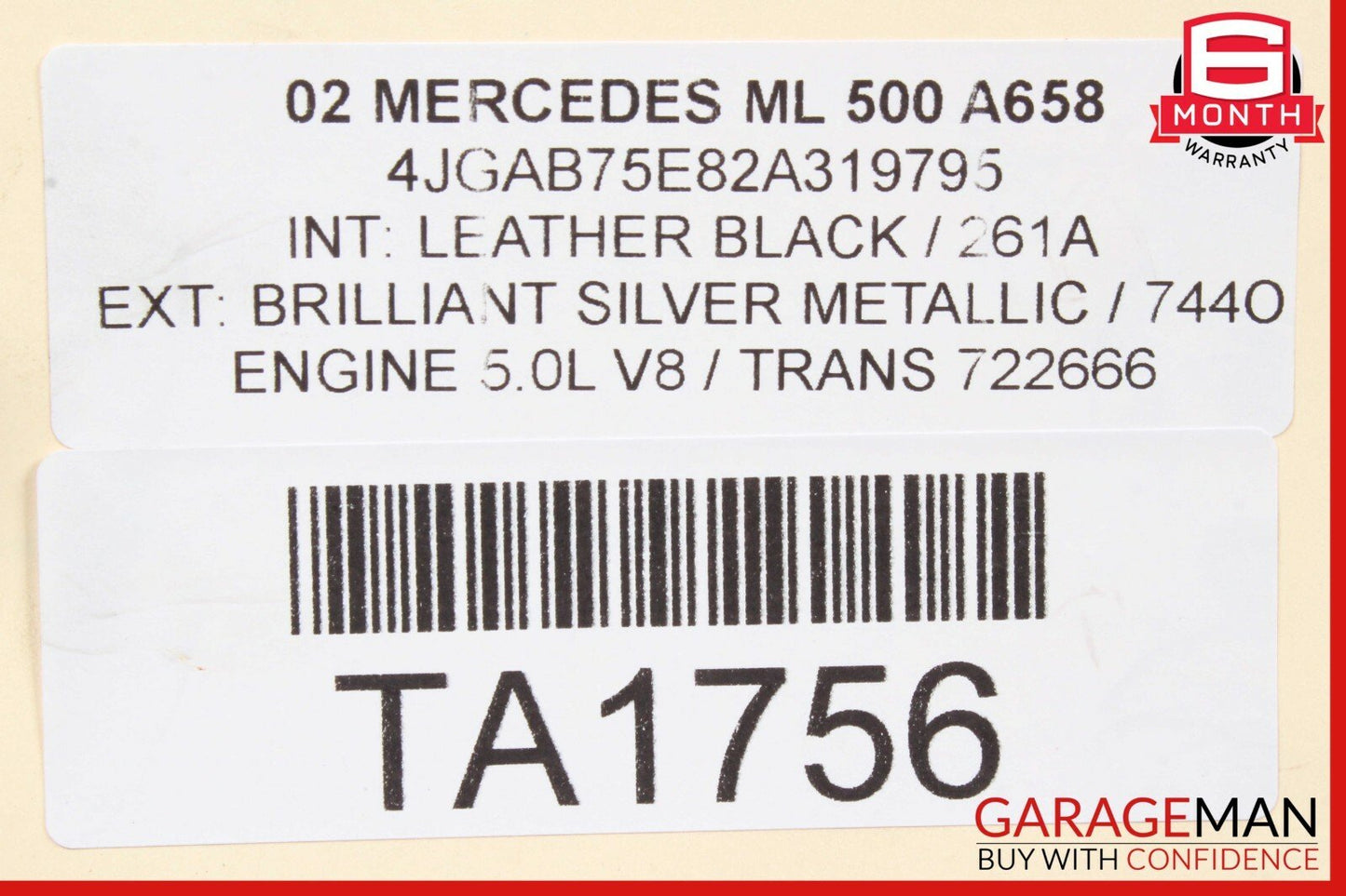00-05 Mercedes W163 ML500 ML55 AMG 5 Speed 5G Automatic Transmission 722.666