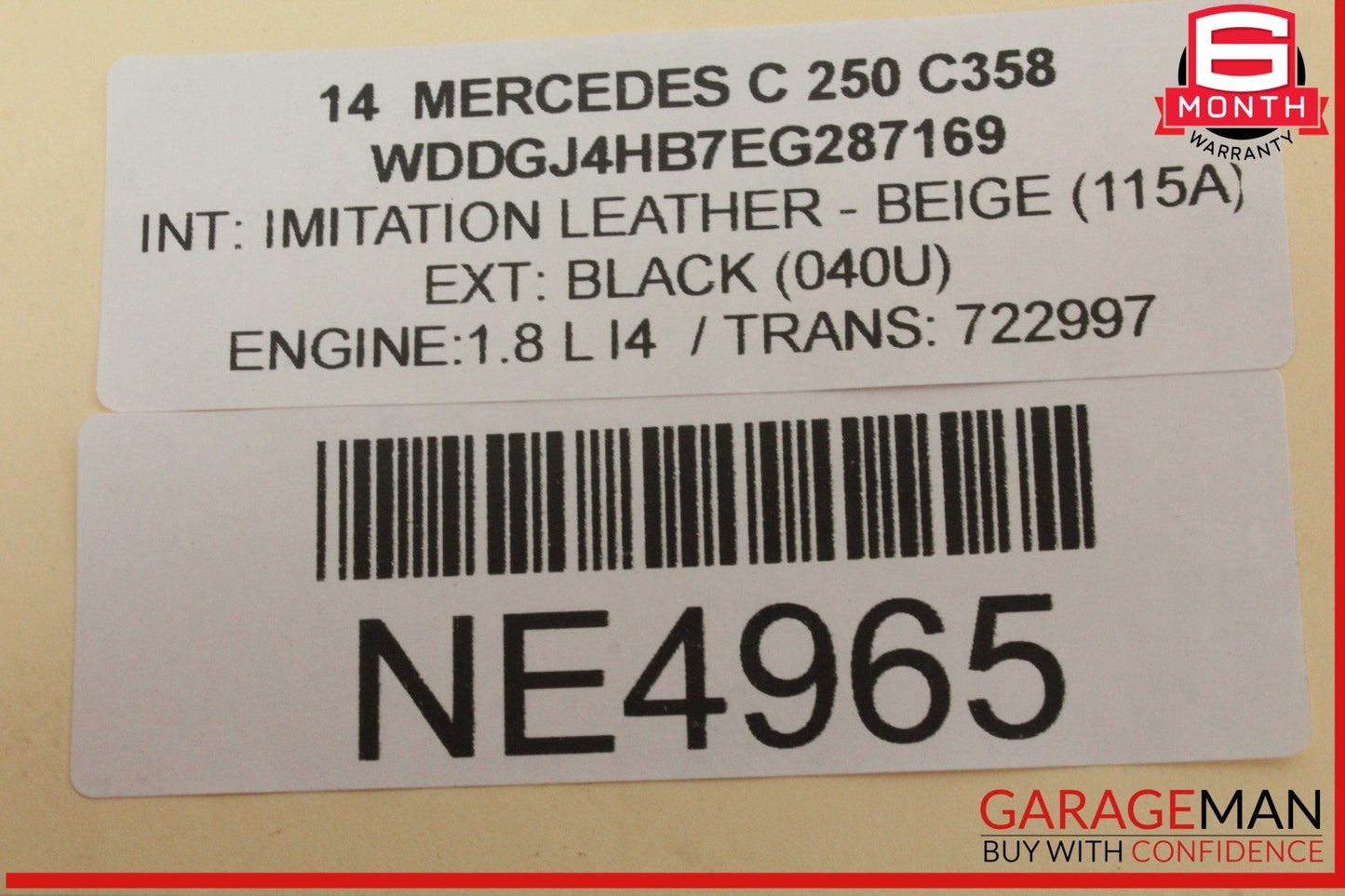 08-19 Mercedes W204 C250 CGI Rear Deck Shelf Loud Speaker 2048205802 OEM