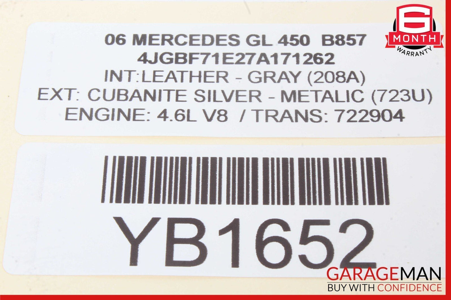 06-13 Mercedes X164 GL450 R350 ML450 Rear A/C Heater Climate Control Switch OEM