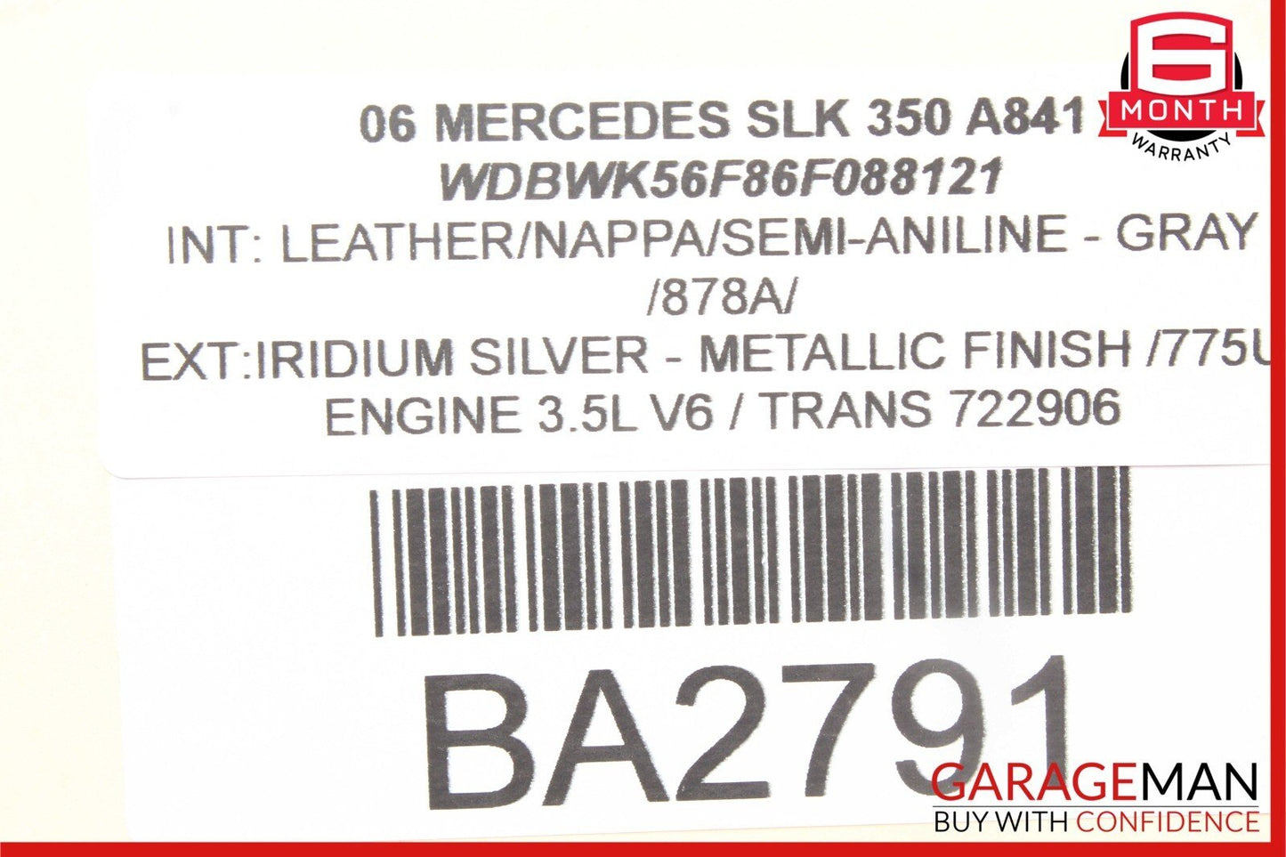 05-08 Mercedes R171 SLK350 SLK280 Front Right Seatbelt Seat Belt Retractor OEM