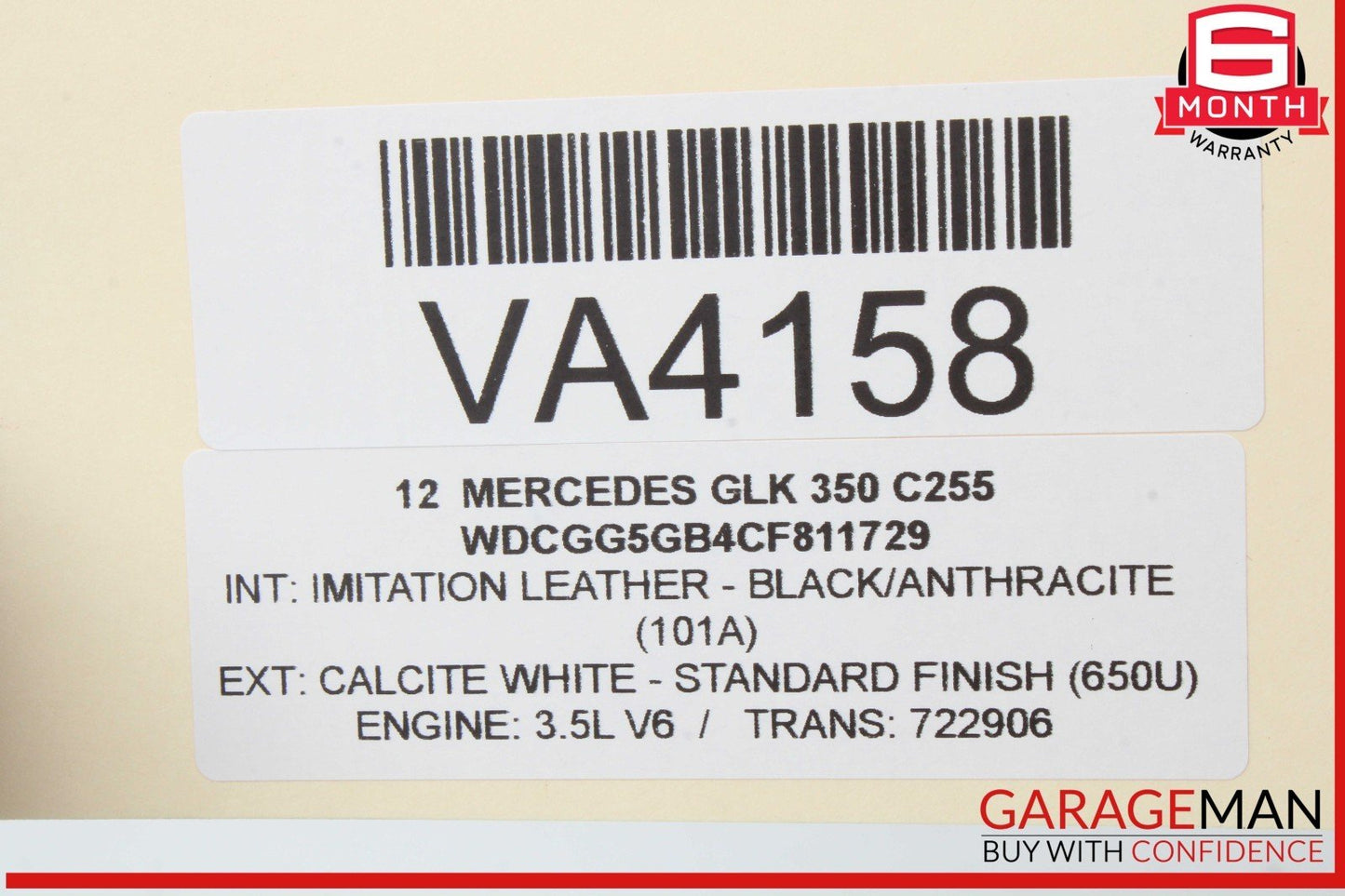 10-15 Mercedes X204 GLK350 Left Driver Side Roof Curtain Airbag Air Bag OEM