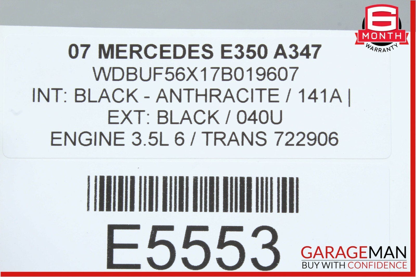 06-09 Mercedes E350 C350 AWD 7G Tronic AT Automatic Transmission 722.906 147k