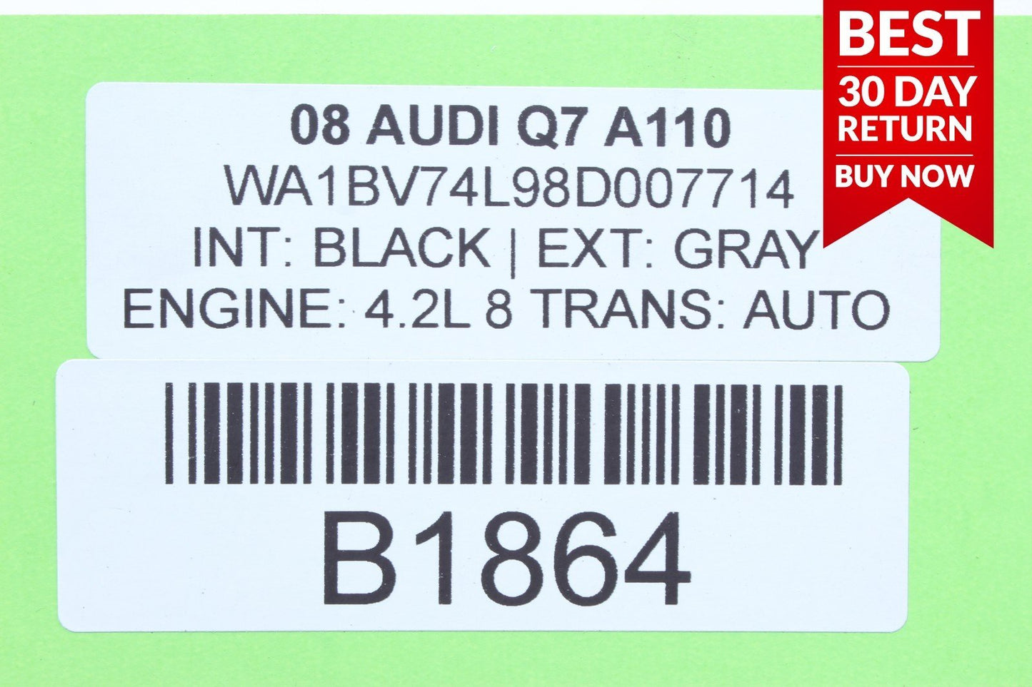07-09 Audi Q7 Rear Left Driver Side Drive Axle Shaft Driveshaft 7L8501201 A110