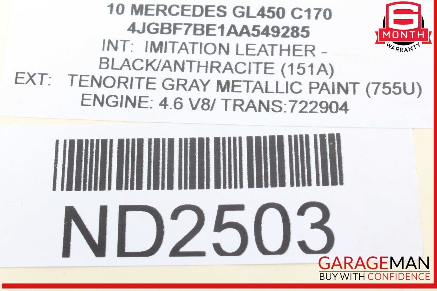 07-12 Mercedes X164 GL450 CLS550 Engine Oil Separator 2730160134 OEM