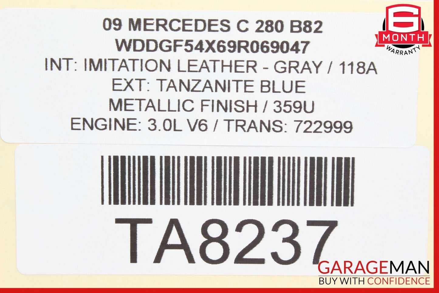 08-14 Mercedes W204 C280 C350 Rear Right Side Door Control Module 2048702526 OEM