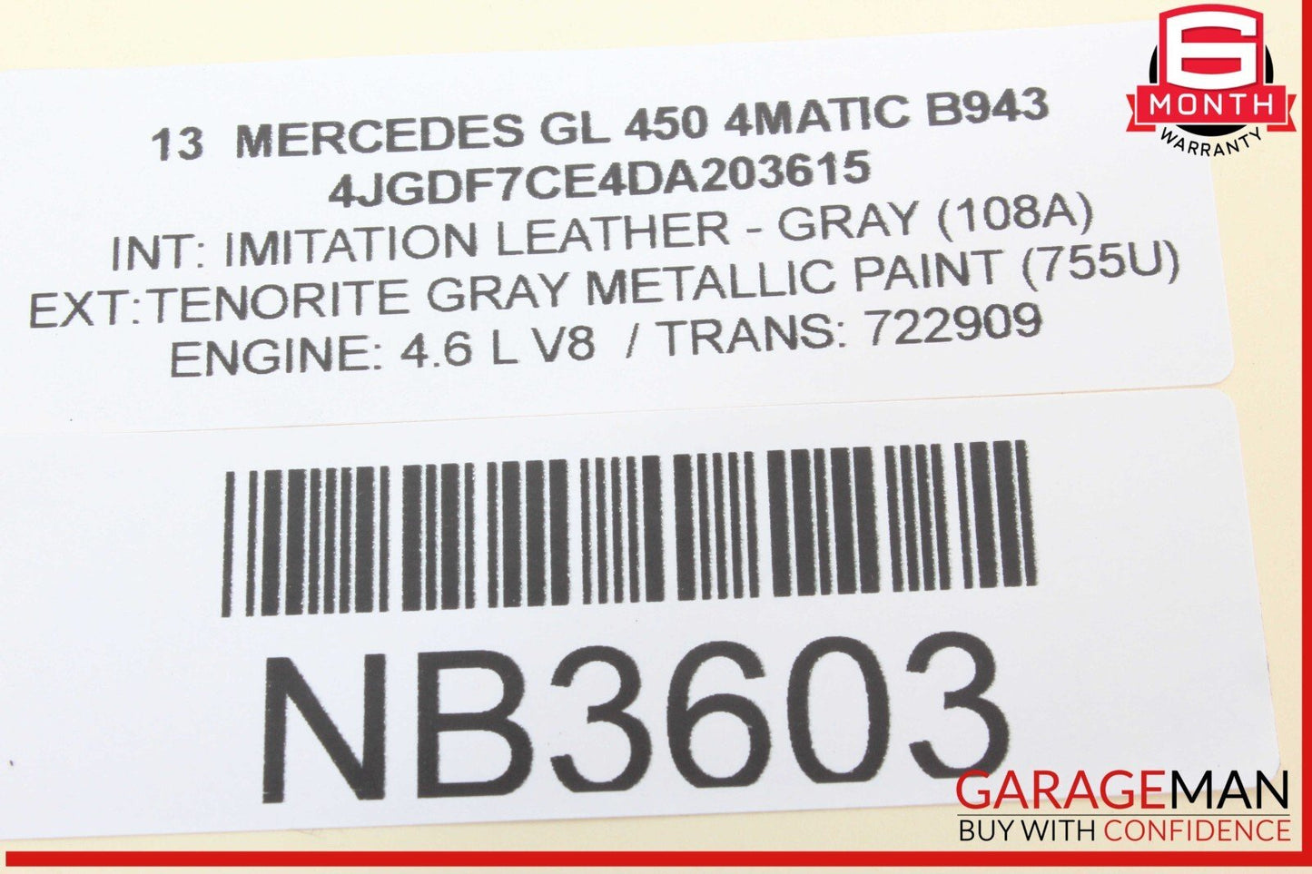 13-16 Mercedes X166 GL450 Rear Right Passenger Side Door Lock Latch Actuator OEM